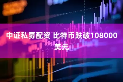 中证私募配资 比特币跌破108000美元
